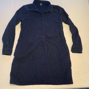 Patagonia Fjord Flannel Dress Organic Cotton Navy Blue Women’s Small